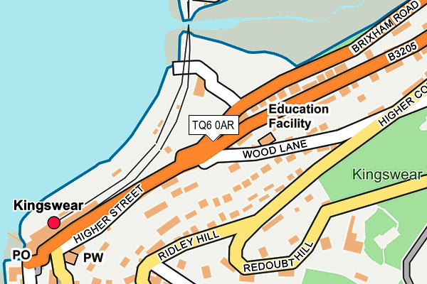 TQ6 0AR map - OS OpenMap – Local (Ordnance Survey) TQ6 0AR map - OS OpenMap – Local (Ordnance Survey)