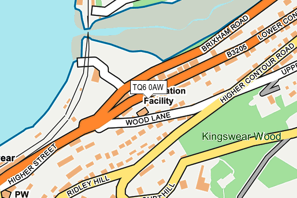 TQ6 0AW map - OS OpenMap – Local (Ordnance Survey) TQ6 0AW map - OS OpenMap – Local (Ordnance Survey)