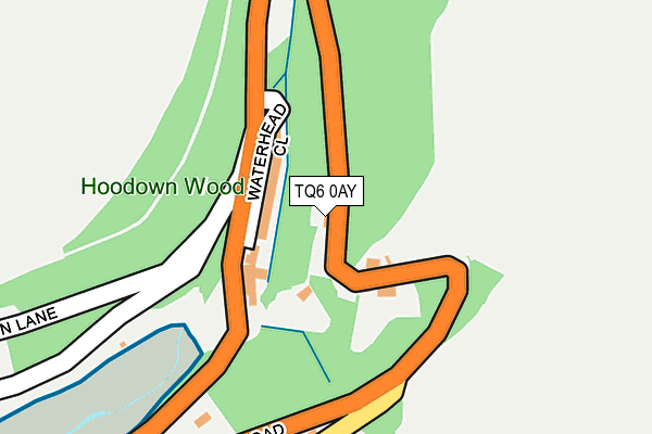 TQ6 0AY map - OS OpenMap – Local (Ordnance Survey) TQ6 0AY map - OS OpenMap – Local (Ordnance Survey)