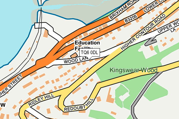 TQ6 0DL map - OS OpenMap – Local (Ordnance Survey)