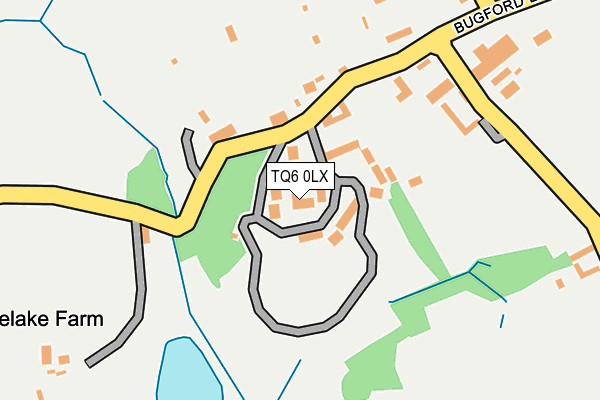 TQ6 0LX map - OS OpenMap – Local (Ordnance Survey)