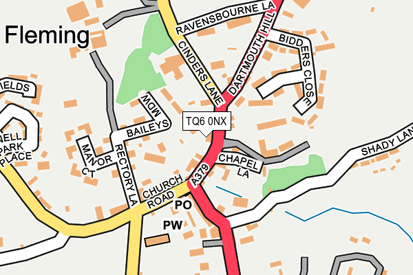 TQ6 0NX map - OS OpenMap – Local (Ordnance Survey) TQ6 0NX map - OS OpenMap – Local (Ordnance Survey)