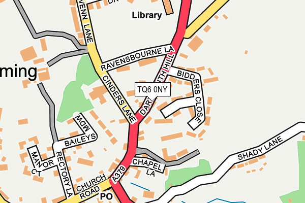TQ6 0NY map - OS OpenMap – Local (Ordnance Survey)