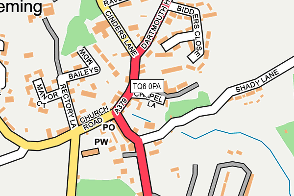 TQ6 0PA map - OS OpenMap – Local (Ordnance Survey) TQ6 0PA map - OS OpenMap – Local (Ordnance Survey)