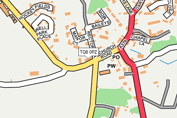 TQ6 0PZ map - OS OpenMap – Local (Ordnance Survey) TQ6 0PZ map - OS OpenMap – Local (Ordnance Survey)