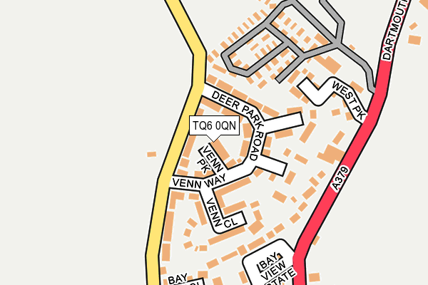 TQ6 0QN map - OS OpenMap – Local (Ordnance Survey)