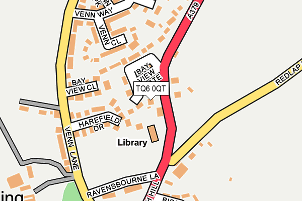 TQ6 0QT map - OS OpenMap – Local (Ordnance Survey) TQ6 0QT map - OS OpenMap – Local (Ordnance Survey)