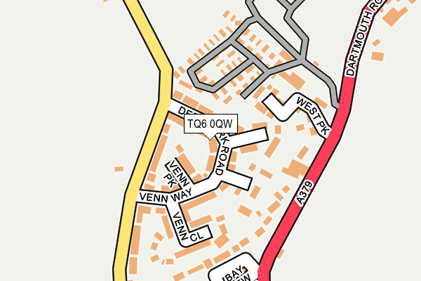 TQ6 0QW map - OS OpenMap – Local (Ordnance Survey) TQ6 0QW map - OS OpenMap – Local (Ordnance Survey)