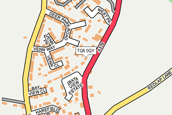 TQ6 0QY map - OS OpenMap – Local (Ordnance Survey) TQ6 0QY map - OS OpenMap – Local (Ordnance Survey)