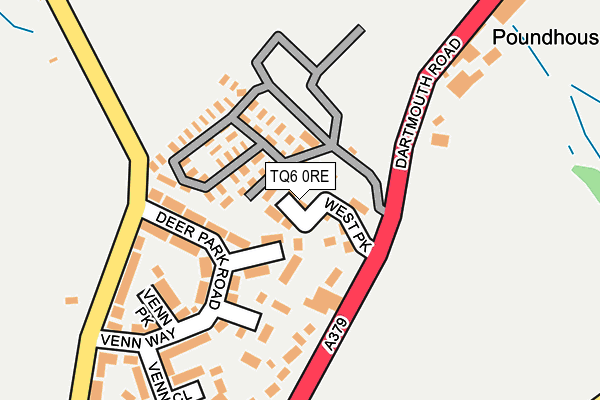 TQ6 0RE map - OS OpenMap – Local (Ordnance Survey) TQ6 0RE map - OS OpenMap – Local (Ordnance Survey)