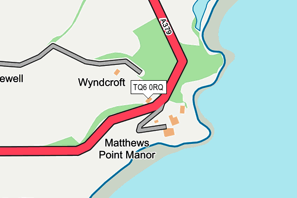 TQ6 0RQ map - OS OpenMap – Local (Ordnance Survey)