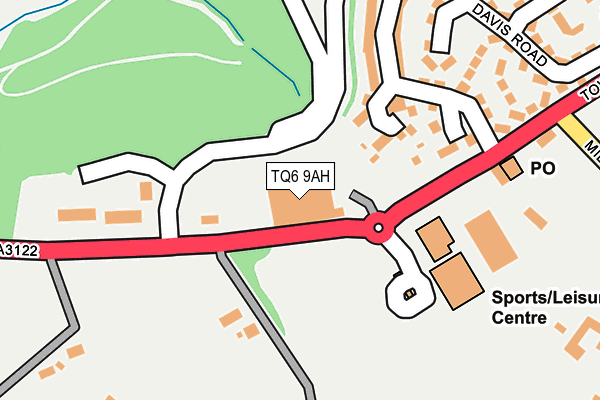 TQ6 9AH map - OS OpenMap – Local (Ordnance Survey) TQ6 9AH map - OS OpenMap – Local (Ordnance Survey)
