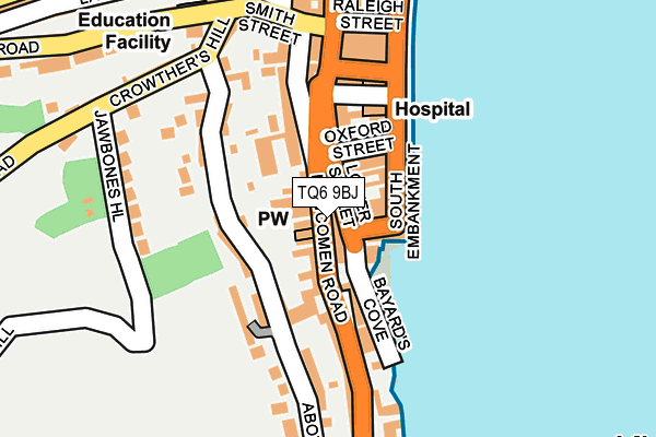 TQ6 9BJ map - OS OpenMap – Local (Ordnance Survey)