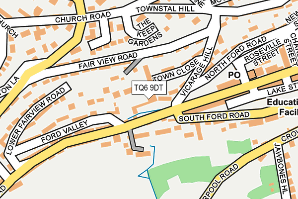 TQ6 9DT map - OS OpenMap – Local (Ordnance Survey) TQ6 9DT map - OS OpenMap – Local (Ordnance Survey)