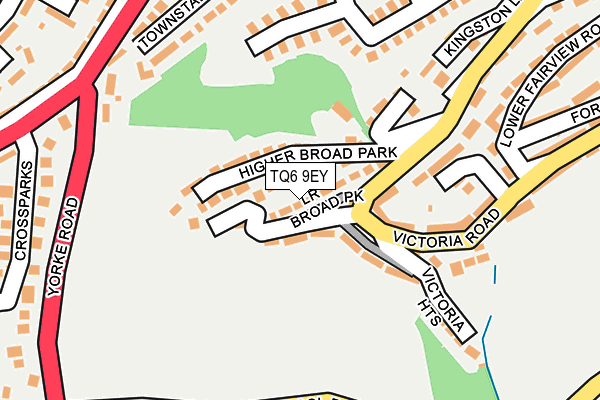 TQ6 9EY map - OS OpenMap – Local (Ordnance Survey) TQ6 9EY map - OS OpenMap – Local (Ordnance Survey)