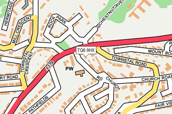 TQ6 9HX map - OS OpenMap – Local (Ordnance Survey) TQ6 9HX map - OS OpenMap – Local (Ordnance Survey)
