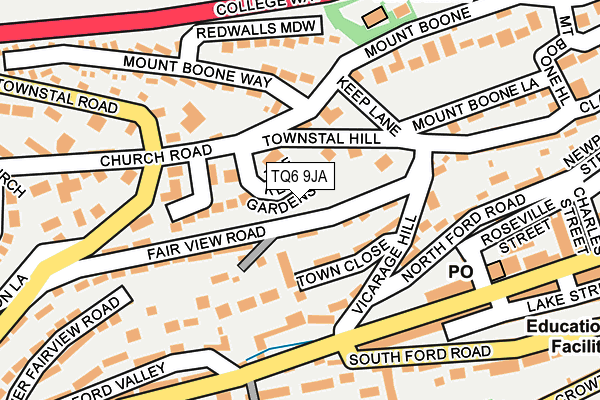 TQ6 9JA map - OS OpenMap – Local (Ordnance Survey) TQ6 9JA map - OS OpenMap – Local (Ordnance Survey)