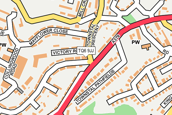 TQ6 9JJ map - OS OpenMap – Local (Ordnance Survey) TQ6 9JJ map - OS OpenMap – Local (Ordnance Survey)