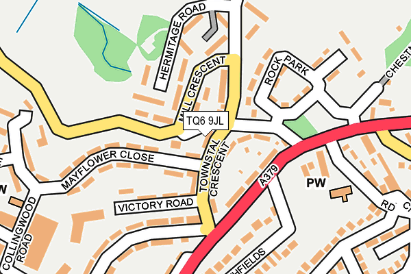 TQ6 9JL map - OS OpenMap – Local (Ordnance Survey) TQ6 9JL map - OS OpenMap – Local (Ordnance Survey)