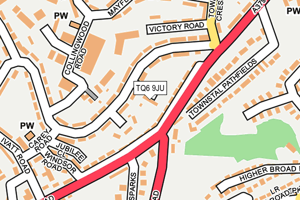 TQ6 9JU map - OS OpenMap – Local (Ordnance Survey) TQ6 9JU map - OS OpenMap – Local (Ordnance Survey)