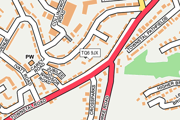 TQ6 9JX map - OS OpenMap – Local (Ordnance Survey) TQ6 9JX map - OS OpenMap – Local (Ordnance Survey)