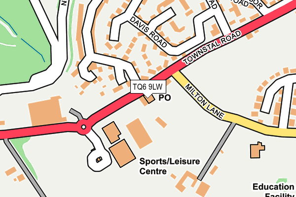 TQ6 9LW map - OS OpenMap – Local (Ordnance Survey) TQ6 9LW map - OS OpenMap – Local (Ordnance Survey)