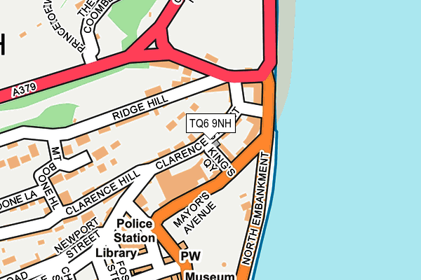 TQ6 9NH map - OS OpenMap – Local (Ordnance Survey) TQ6 9NH map - OS OpenMap – Local (Ordnance Survey)