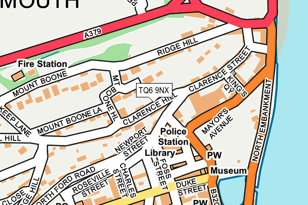 TQ6 9NX map - OS OpenMap – Local (Ordnance Survey) TQ6 9NX map - OS OpenMap – Local (Ordnance Survey)
