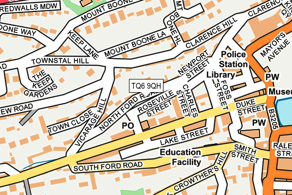 TQ6 9QH map - OS OpenMap – Local (Ordnance Survey) TQ6 9QH map - OS OpenMap – Local (Ordnance Survey)