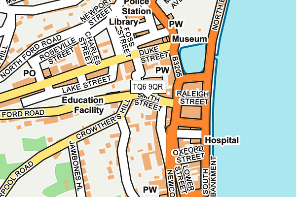 TQ6 9QR map - OS OpenMap – Local (Ordnance Survey) TQ6 9QR map - OS OpenMap – Local (Ordnance Survey)