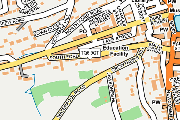 TQ6 9QT map - OS OpenMap – Local (Ordnance Survey) TQ6 9QT map - OS OpenMap – Local (Ordnance Survey)