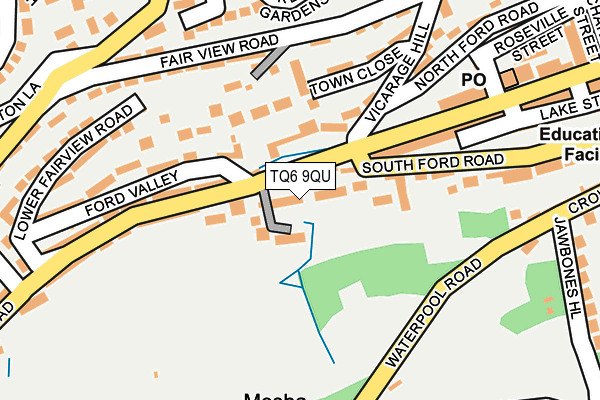 TQ6 9QU map - OS OpenMap – Local (Ordnance Survey) TQ6 9QU map - OS OpenMap – Local (Ordnance Survey)