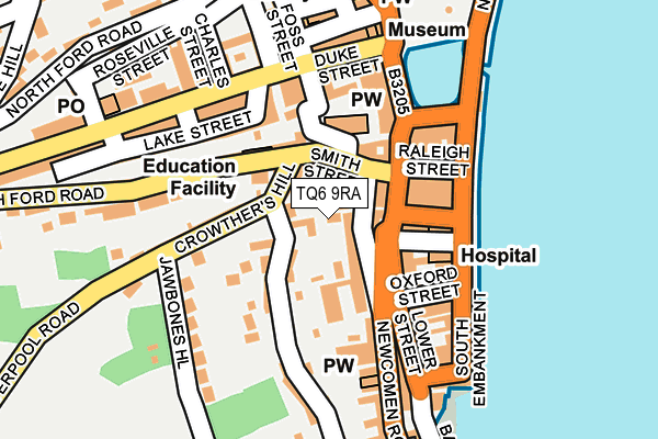 TQ6 9RA map - OS OpenMap – Local (Ordnance Survey) TQ6 9RA map - OS OpenMap – Local (Ordnance Survey)