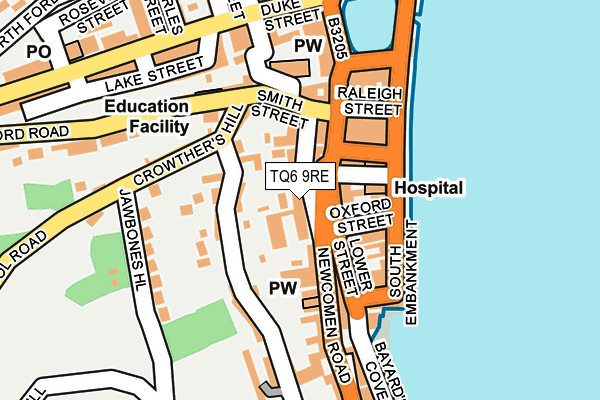 TQ6 9RE map - OS OpenMap – Local (Ordnance Survey) TQ6 9RE map - OS OpenMap – Local (Ordnance Survey)