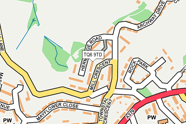 TQ6 9TD map - OS OpenMap – Local (Ordnance Survey) TQ6 9TD map - OS OpenMap – Local (Ordnance Survey)