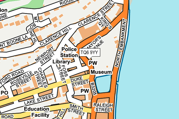 TQ6 9YY map - OS OpenMap – Local (Ordnance Survey) TQ6 9YY map - OS OpenMap – Local (Ordnance Survey)