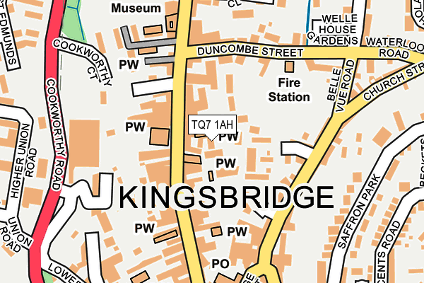 TQ7 1AH map - OS OpenMap – Local (Ordnance Survey)