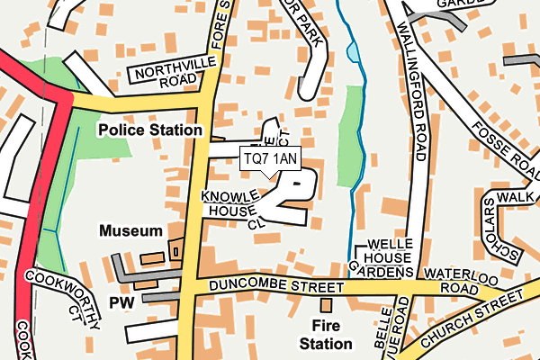 TQ7 1AN map - OS OpenMap – Local (Ordnance Survey) TQ7 1AN map - OS OpenMap – Local (Ordnance Survey)