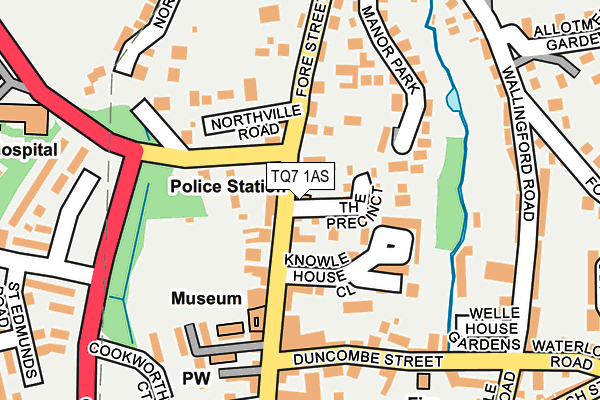 TQ7 1AS map - OS OpenMap – Local (Ordnance Survey) TQ7 1AS map - OS OpenMap – Local (Ordnance Survey)