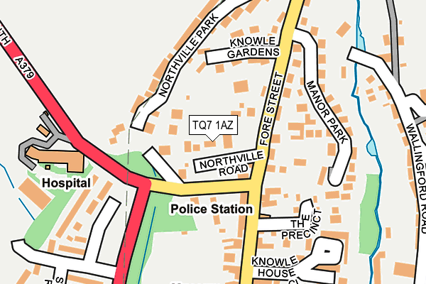 TQ7 1AZ map - OS OpenMap – Local (Ordnance Survey) TQ7 1AZ map - OS OpenMap – Local (Ordnance Survey)