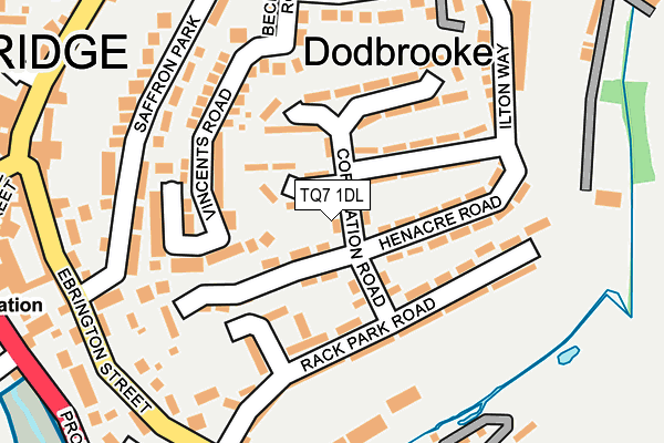TQ7 1DL map - OS OpenMap – Local (Ordnance Survey)