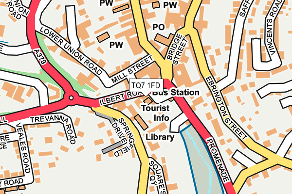 TQ7 1FD map - OS OpenMap – Local (Ordnance Survey) TQ7 1FD map - OS OpenMap – Local (Ordnance Survey)