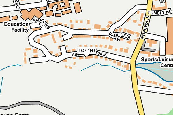 TQ7 1HJ map - OS OpenMap – Local (Ordnance Survey) TQ7 1HJ map - OS OpenMap – Local (Ordnance Survey)