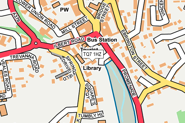 TQ7 1HZ map - OS OpenMap – Local (Ordnance Survey)