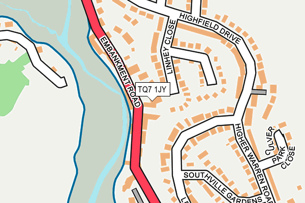 TQ7 1JY map - OS OpenMap – Local (Ordnance Survey) TQ7 1JY map - OS OpenMap – Local (Ordnance Survey)