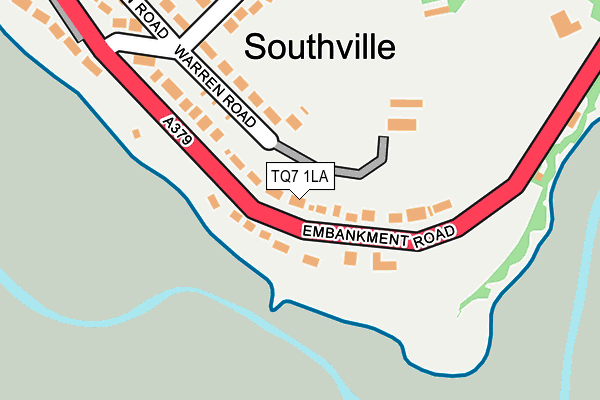 TQ7 1LA map - OS OpenMap – Local (Ordnance Survey)