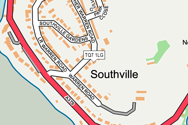 TQ7 1LG map - OS OpenMap – Local (Ordnance Survey)