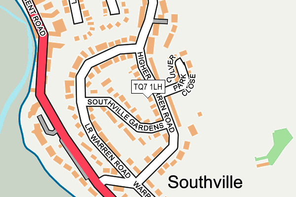 TQ7 1LH map - OS OpenMap – Local (Ordnance Survey) TQ7 1LH map - OS OpenMap – Local (Ordnance Survey)