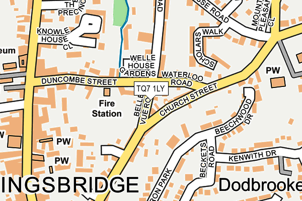 TQ7 1LY map - OS OpenMap – Local (Ordnance Survey)
