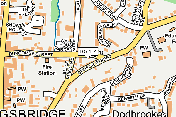 TQ7 1LZ map - OS OpenMap – Local (Ordnance Survey)